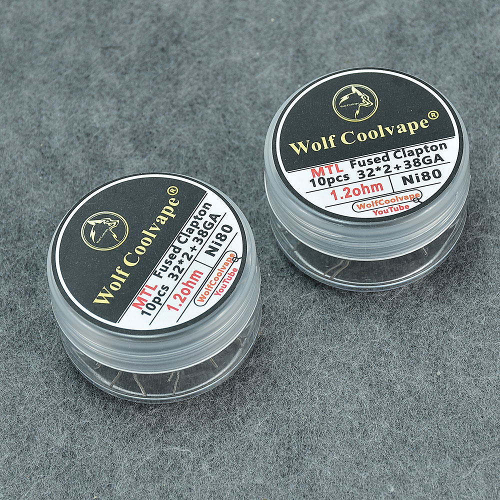 Clapton Wire Pre Built - Wolfcoolvape kawat pemanas pra-buat koil Vape