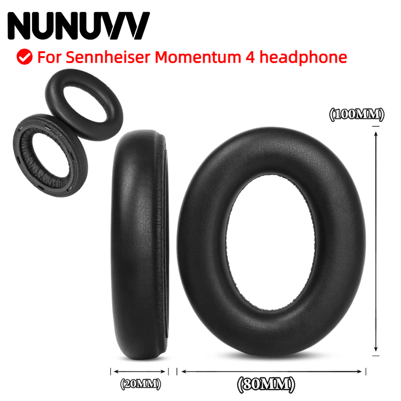Sennheiser Headphone Momentum 4 - NUNUVV Bantalan telinga dengan pengait plastik