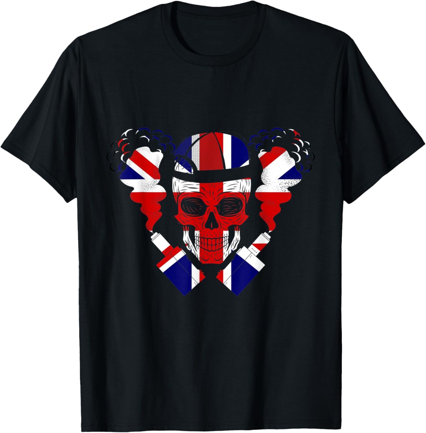 Kaos Grafis Union Jack Skull V - Vaping Jack ulasan dan harga