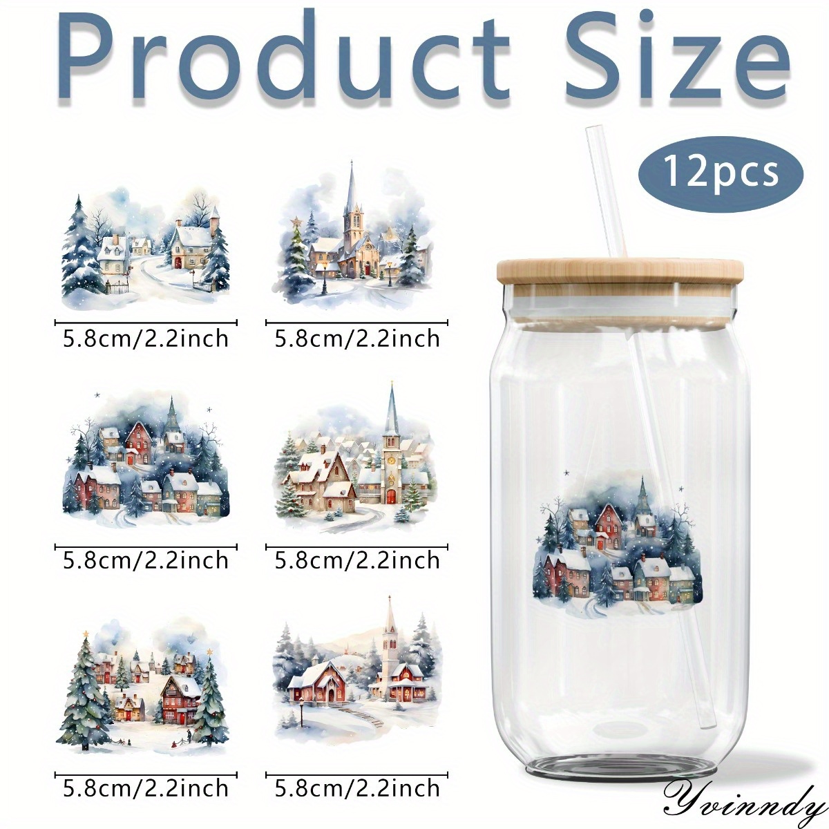 12Pcs/Set Stiker Kemasan Stopl - Rdta Tank Glass ulasan dan harga