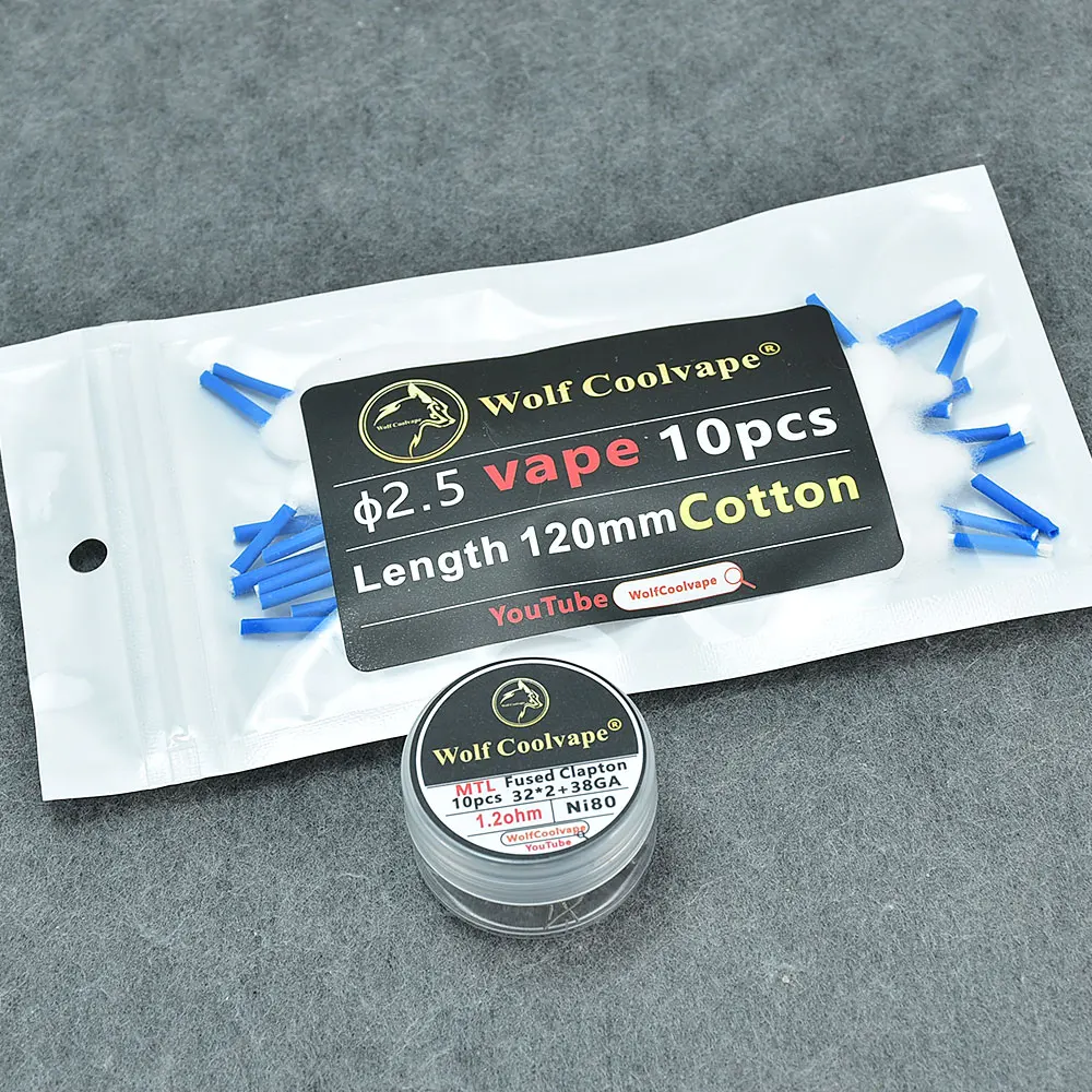 Wolfcoolvape NI80 Kumparan Vap - Clapton Wire Pre Built ulasan dan harga
